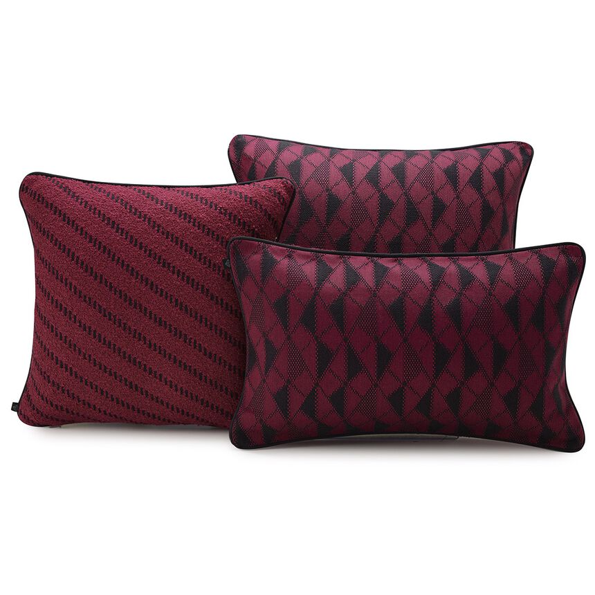 Cushion cover Prisme Plum 50x50 93% Cotton/ 7% Polyester, , hi-res image number 1