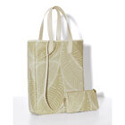 Hand-carried bag Palme Green  100% cotton, acrylic coating. Garnish: Cattle leather, , hi-res image number 2
