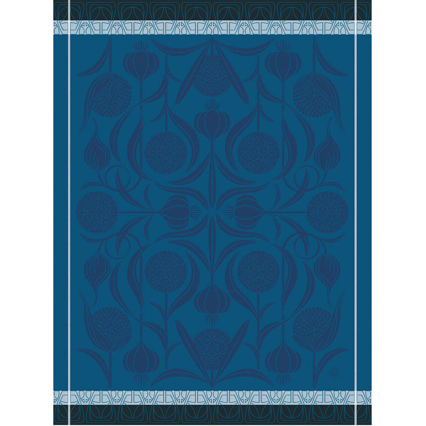 Tea towel L'ail Blue 60x80 100% cotton, , hi-res image number 0