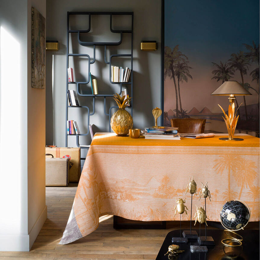 Tablecloth Croisi&egrave;re sur le Nil Desert 175x175 100% linen, , hi-res image number 0