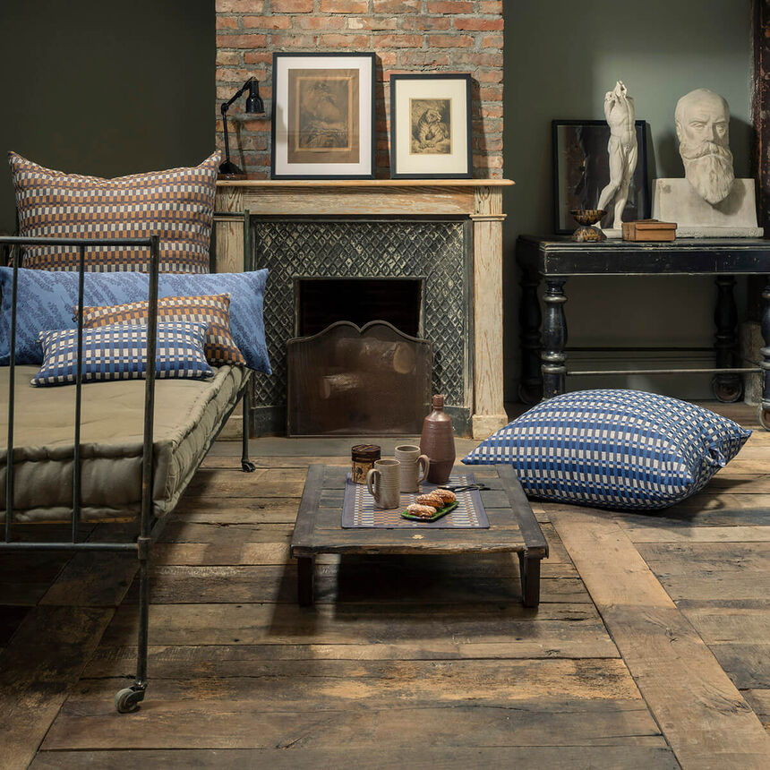 Cushion cover Origin Rythme Blue 30x50 100% cotton, , hi-res image number 2