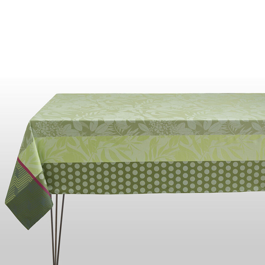 Coated tablecloth  Green 175x175 100% cotton, , hi-res image number 0