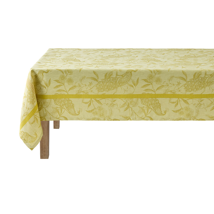 Tablecloth &Agrave; l'orangerie Yellow 175x175 100% linen, , hi-res image number 0