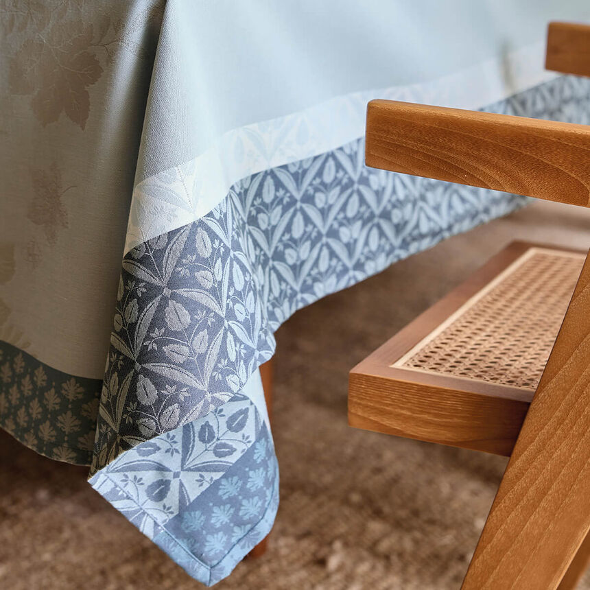 Tablecloth Manor lane Blue 175x175 100% cotton, , hi-res image number 3