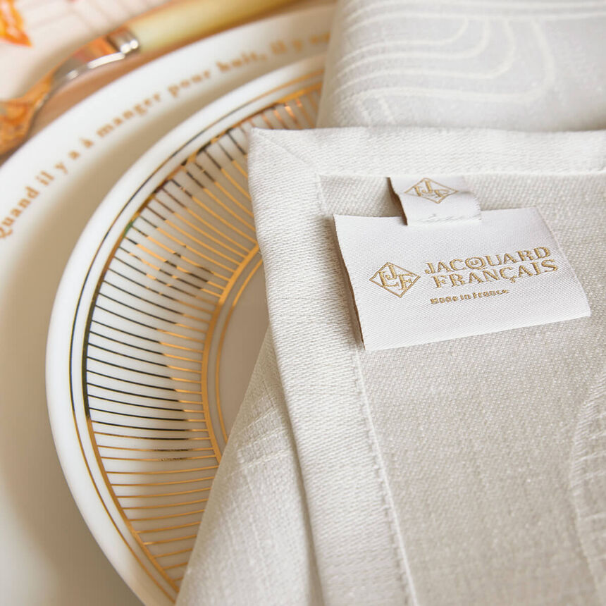 Napkin H&ocirc;tel particulier Grey 55x55 100% linen, , hi-res image number 2
