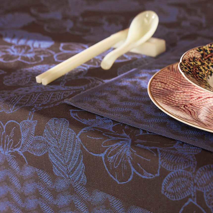 Coated placemat Sulawesi Feuillage Blue 50x36 100% cotton, , hi-res image number 2