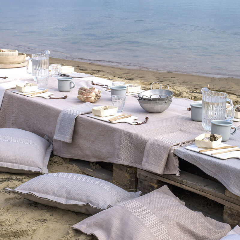 Tablecloth Slow Life Sesame 150x220 89% cotton / 11% linen, , hi-res image number 2