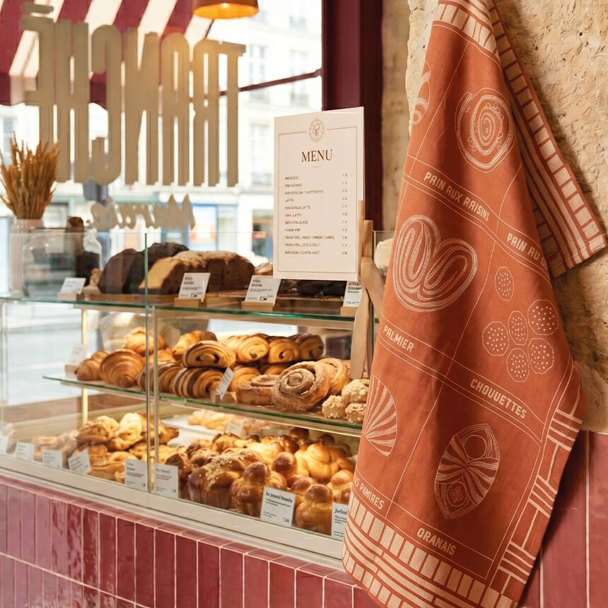 Tea towel Haute viennoiserie Red 60x80 100% cotton, , hi-res image number 2