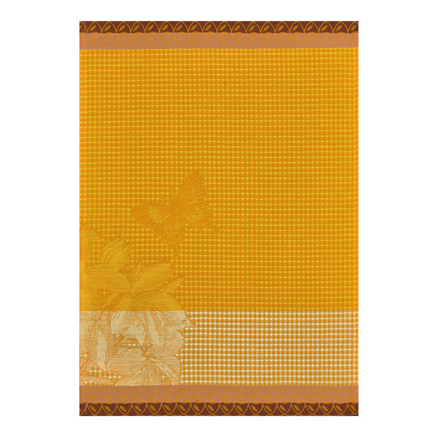 Hand towel Jardin des papillons Orange 54x38 100% cotton, , hi-res image number 0