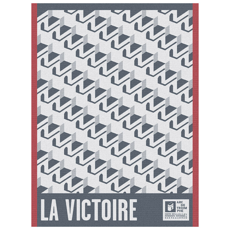 Tea towel Arc Victoire Blue 60x80 100% cotton, , hi-res