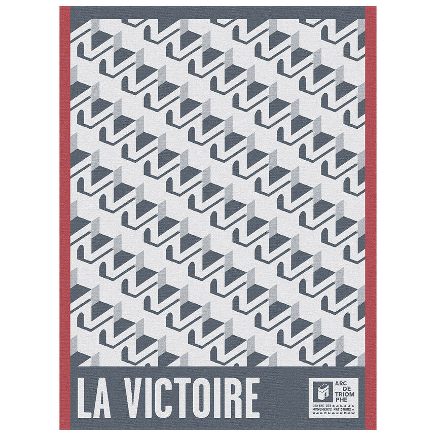 Tea towel Arc Victoire Blue 60x80 100% cotton, , hi-res image number 0