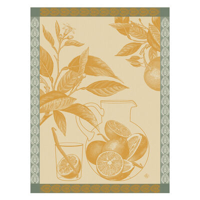 Tea towel Eaux d'agrumes Orange 60x80 100% cotton