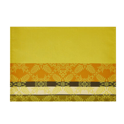Coated placemat Mumbai Enduit Yellow 50x36 100% cotton