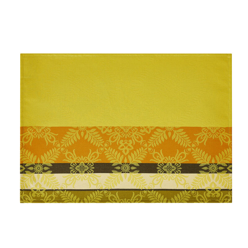 Coated placemat Mumbai Enduit Yellow 50x36 100% cotton, , hi-res image number 1