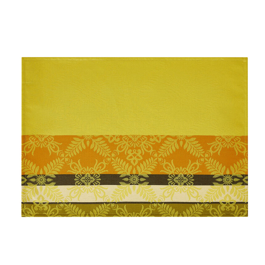 Coated placemat Mumbai Enduit Yellow 50x36 100% cotton, , hi-res image number 1