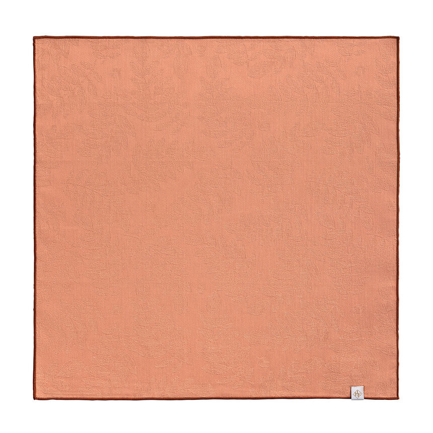 Napkin Vegetal mood avec surjet bourdon Orange 50x50 100% cotton, , hi-res image number 0
