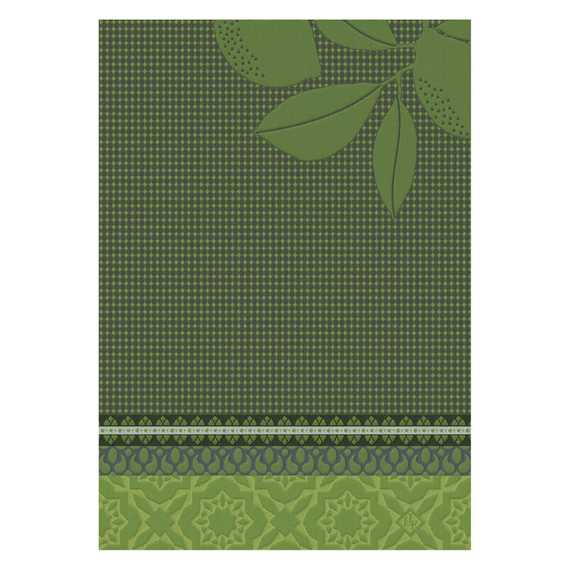 Hand towel Sous les Citronniers Green 54x38 100% cotton, , hi-res image number 0