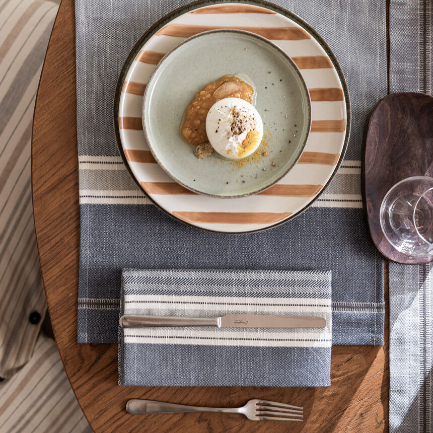 Napkin Dune Blue 50x50 92% cotton - 8 % linen, , hi-res image number 0