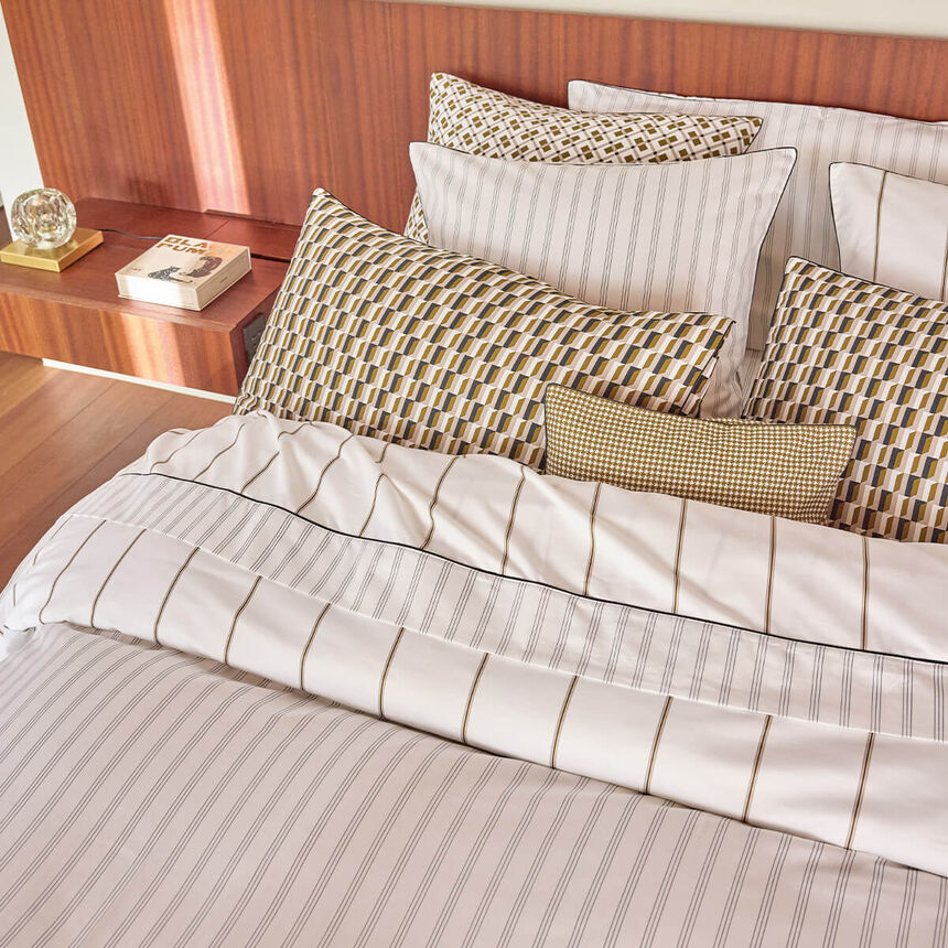 Duvet cover Savile row Beige 135X200 100% cotton, , hi-res image number 4
