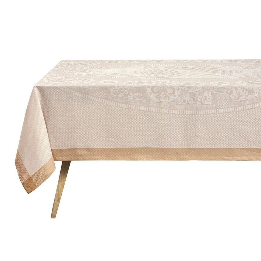 Tablecloth &Eacute;vasion C&eacute;leste Beige 175x175 100% linen, , hi-res image number 2