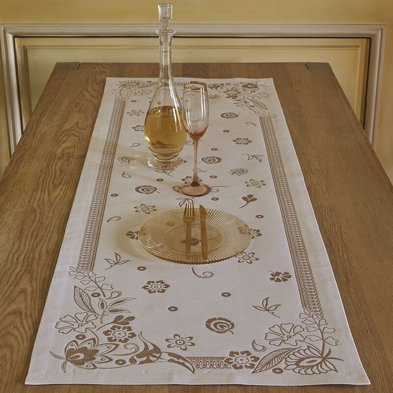 Runner Haute Couture Gold 50x150 47% linen/ 43% cotton/ 10% polyester, , hi-res image number 0
