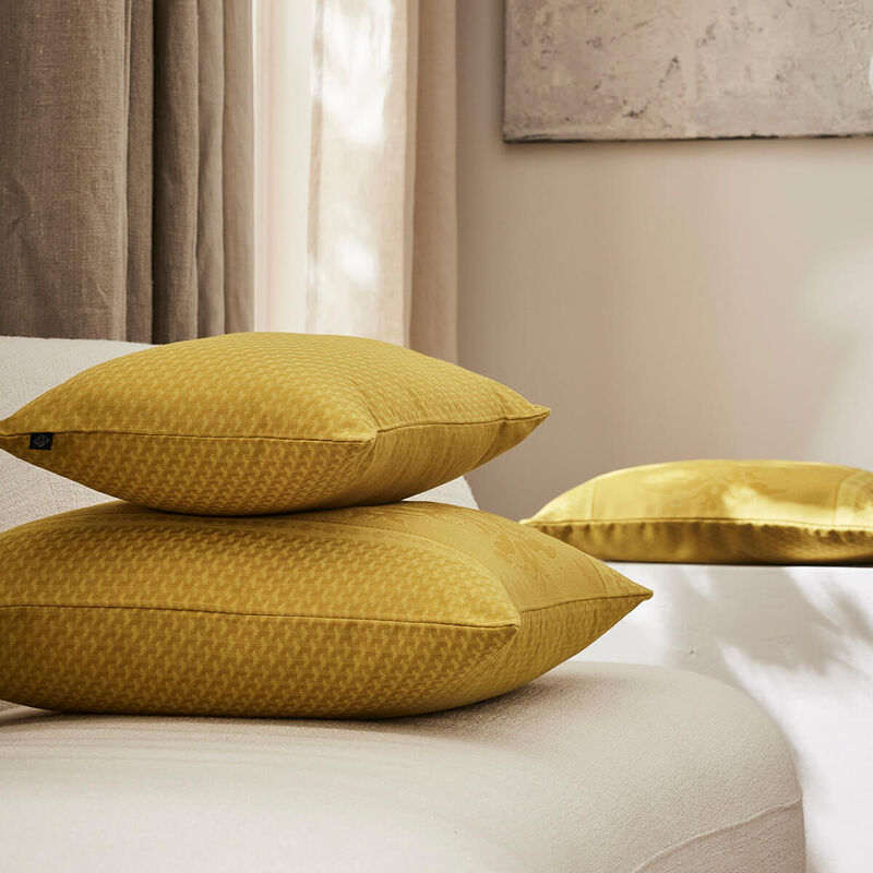 Cushion cover Palais V&eacute;nitien Yellow 30x50 100% cotton, , hi-res image number 3