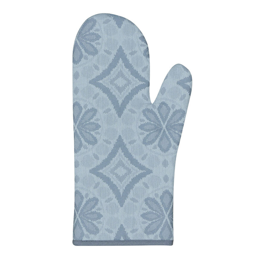 Oven gauntlet Arri&egrave;re-Pays Blue 15x33 100% cotton, , hi-res image number 0