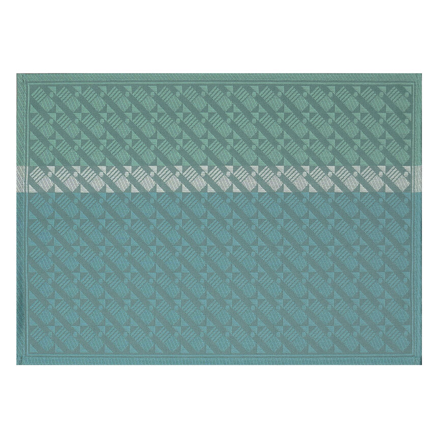 Coated placemat Veine Graphique Green 50x36 100% cotton, , hi-res image number 2