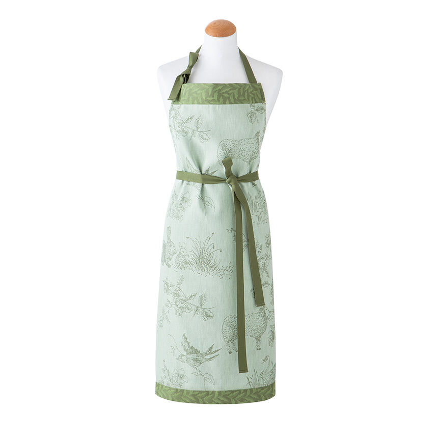 Apron Jos&eacute;phine Green 90x96 100% cotton, , hi-res image number 0