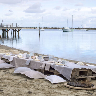 Cushion cover Slow Life Sand 50x30 89% cotton / 11% linen