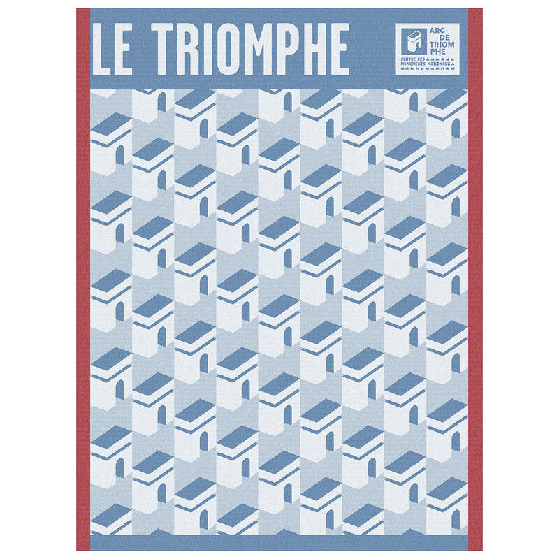 Tea towel Arc Triomphe Blue 60x80 100% cotton, , hi-res
