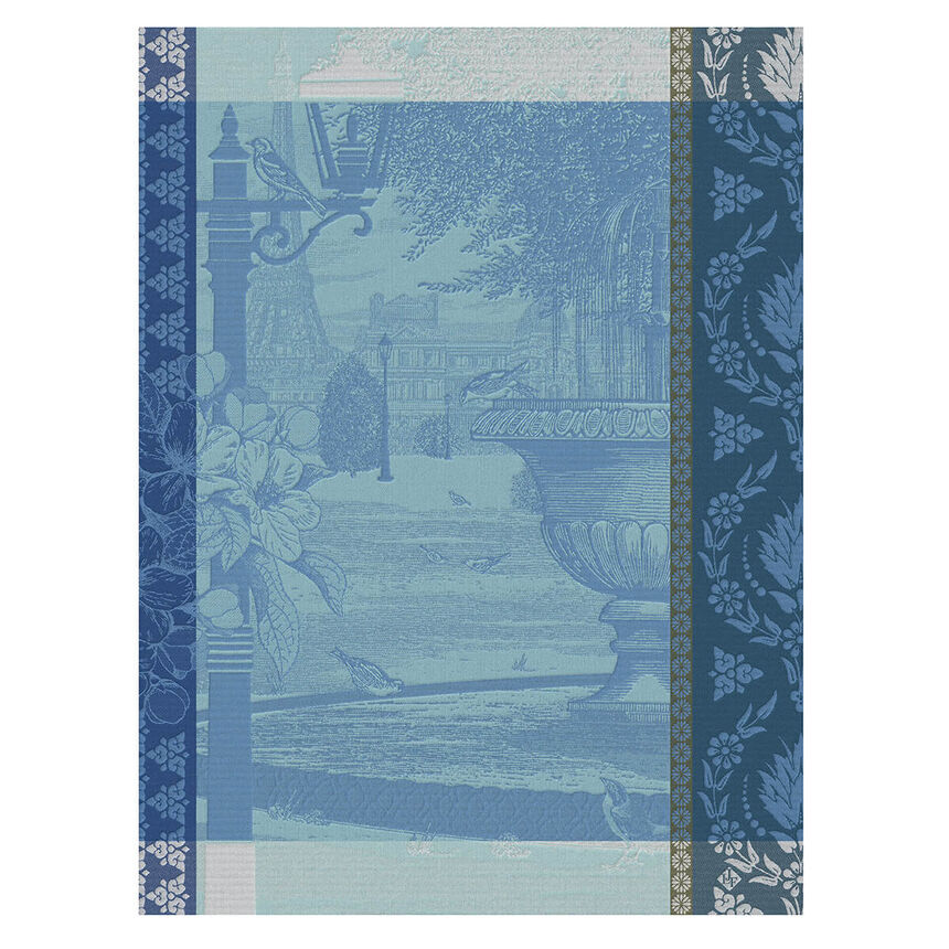 Tea towel Jardin Parisien Blue 60x80 100% cotton, , hi-res image number 0