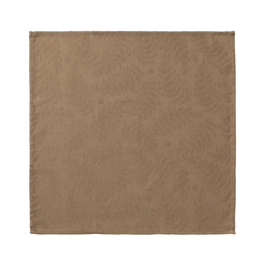 Napkin Vegetal mood Brown 50x50 100% cotton, , hi-res image number 1