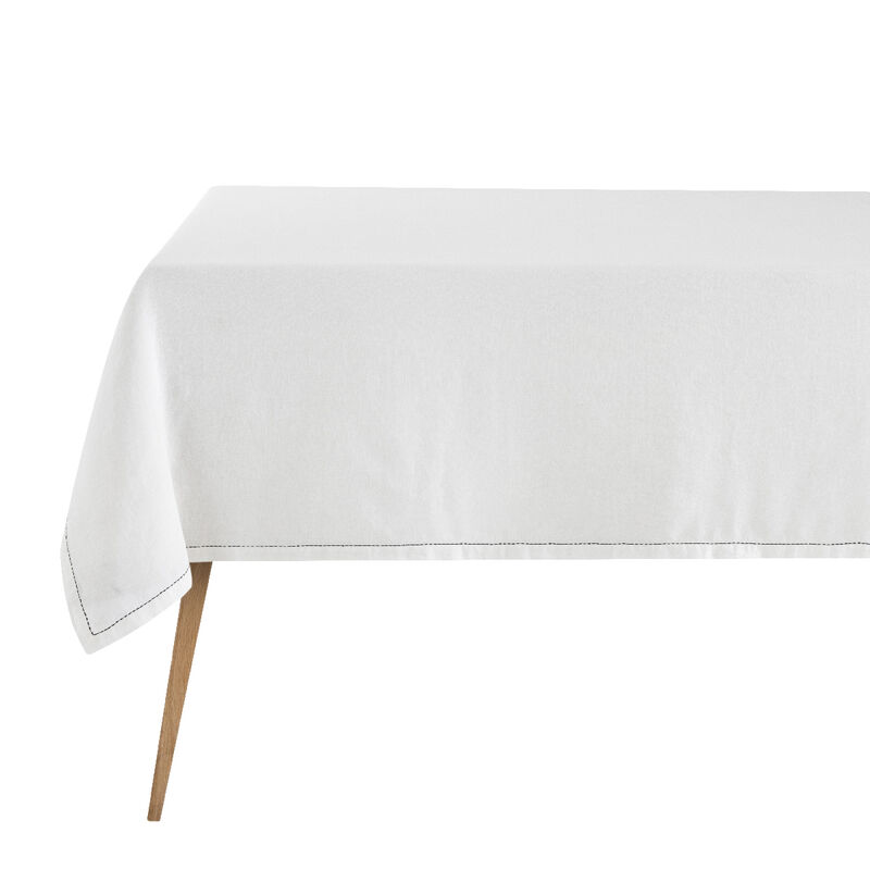 Tablecloth Nuances White 150x150 50% cotton - 50 % linen, , hi-res