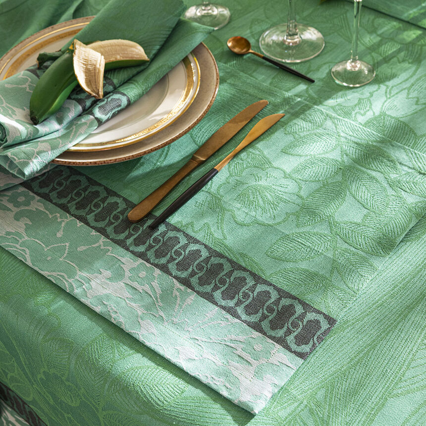 Placemat Escapade Tropicale Green 50x36 100% linen, , hi-res image number 0