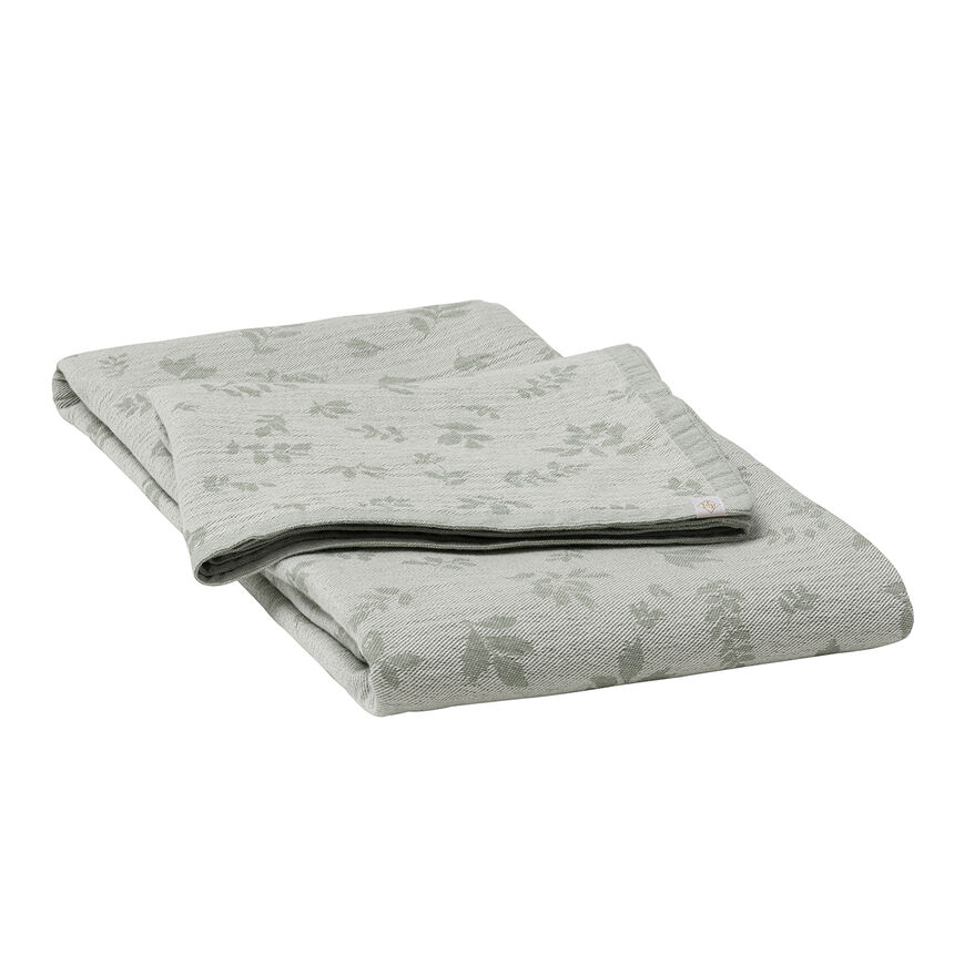 Throws Feuillage Green 180x180 100% cotton, , hi-res image number 1