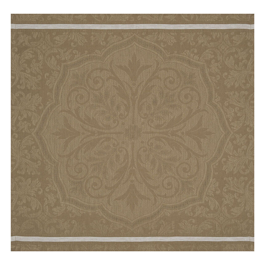 Napkin Armoiries Brown 58x58 100% linen, , hi-res image number 0
