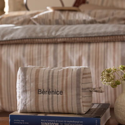 Pouch Dune Beige 21x11x13cm 50% cotton - 50 % linen