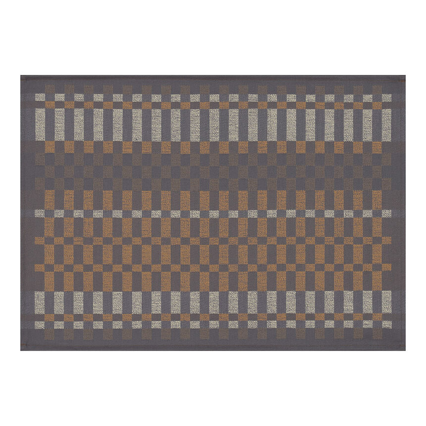Coated placemat Origin Rythme Brown 50x36 100% cotton, , hi-res image number 2