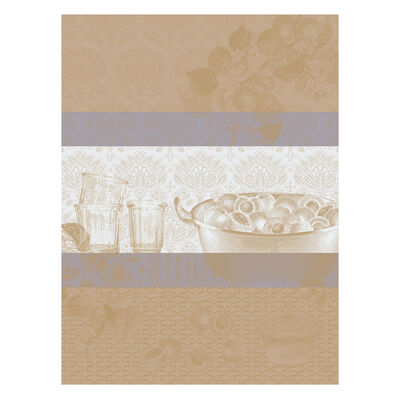 Tea towel Confitures Abricots Beige 60x80 100% cotton