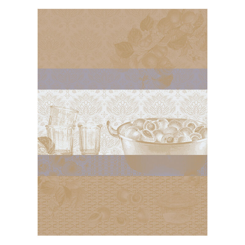 Tea towel Confitures Abricots Beige 60x80 100% cotton, , hi-res
