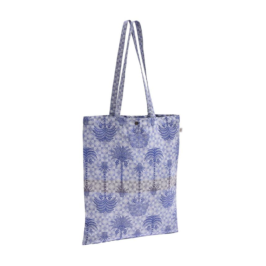 Beach bag Palmeraie Blue 38x48 100% cotton, , hi-res image number 0