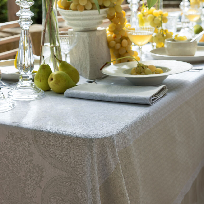 Tablecloth Promenade Imp&eacute;riale Grey 120x120 100% cotton, , hi-res image number 2