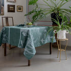 Tablecloth Volière Green 175x175 100% linen, , hi-res image number 0
