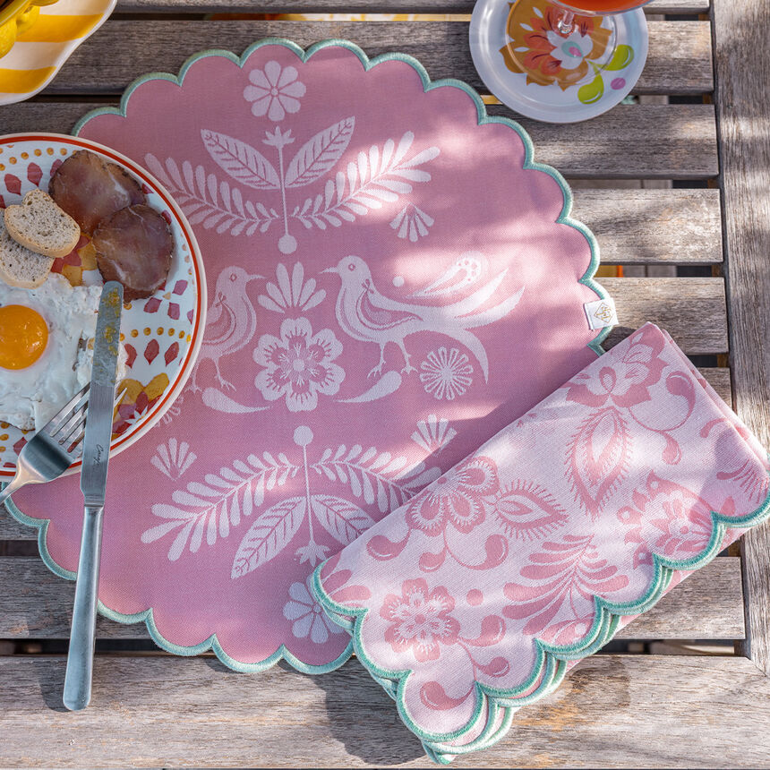 Napkin Alegria Pink 50x50 100% cotton, , hi-res image number 2
