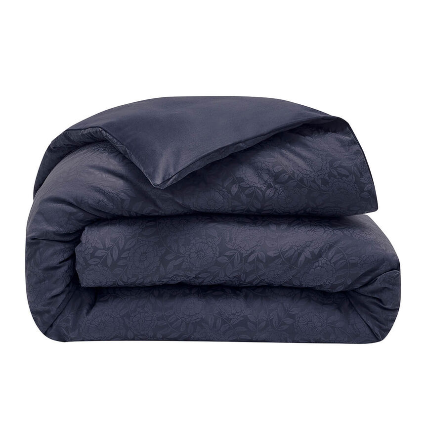 Duvet cover Flora Dark blue 135X200 100% cotton, , hi-res image number 1