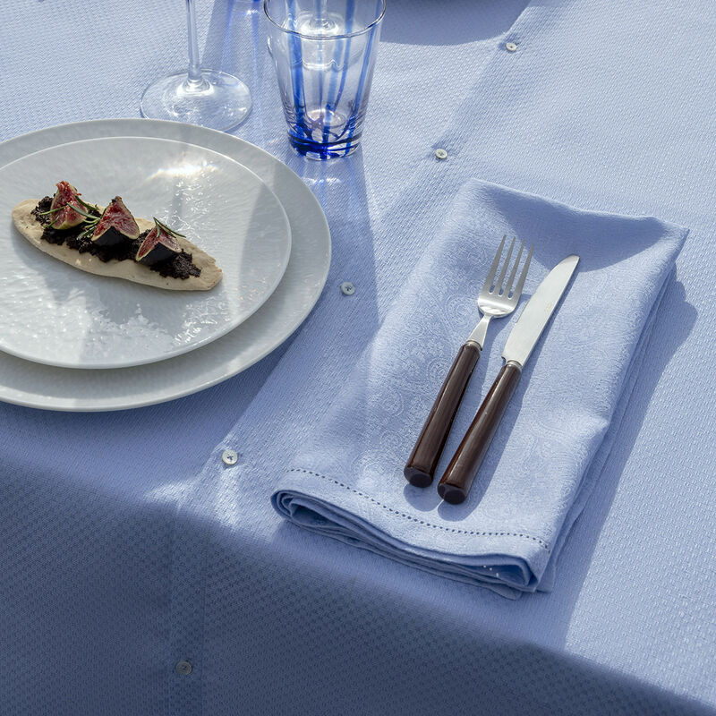 Placemat Portofino Fiori Blue 50x36 100% linen, , hi-res image number 0