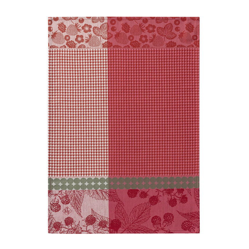 Hand towel Cueillette d'&eacute;t&eacute; Red 54x38 100% cotton, , hi-res image number 0