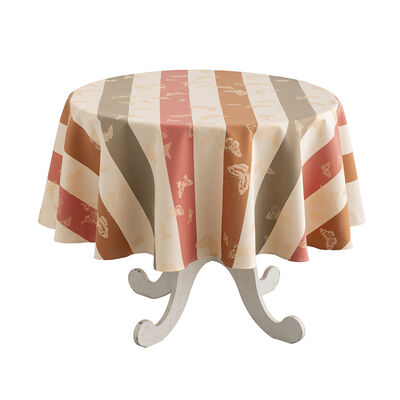 Tablecloth Bal des papillons Pink &Oslash;175 100% cotton