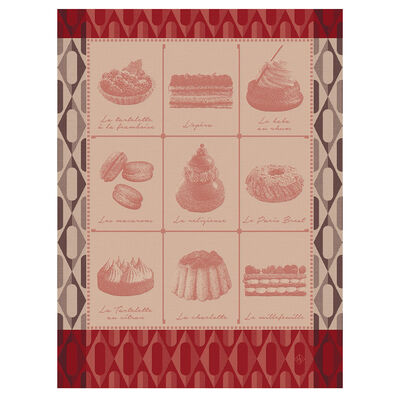 Tea towel Pâtisseries Françaises Cotton,  Tea towel Pâtisseries Françaises Cotton